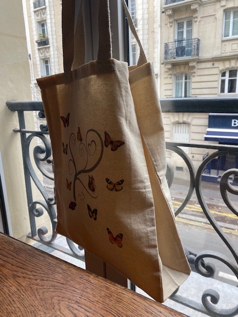 Sac soufflet papillons automne arbre