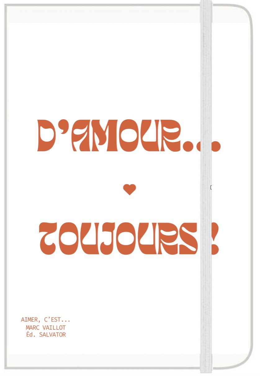 Carnet A5 D'amour... toujours ! Vintage orange
