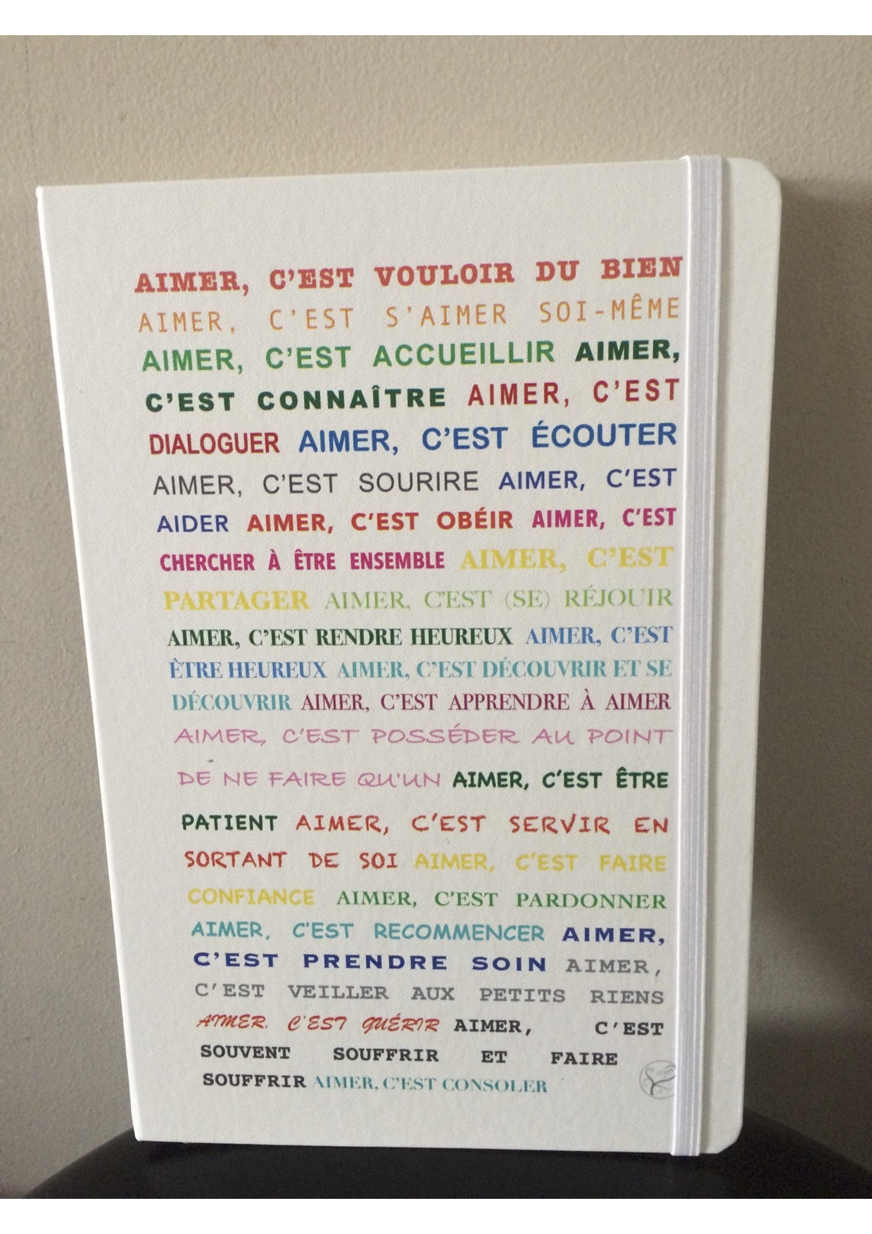 Carnet A5 Aimer, c’est... Multicolore