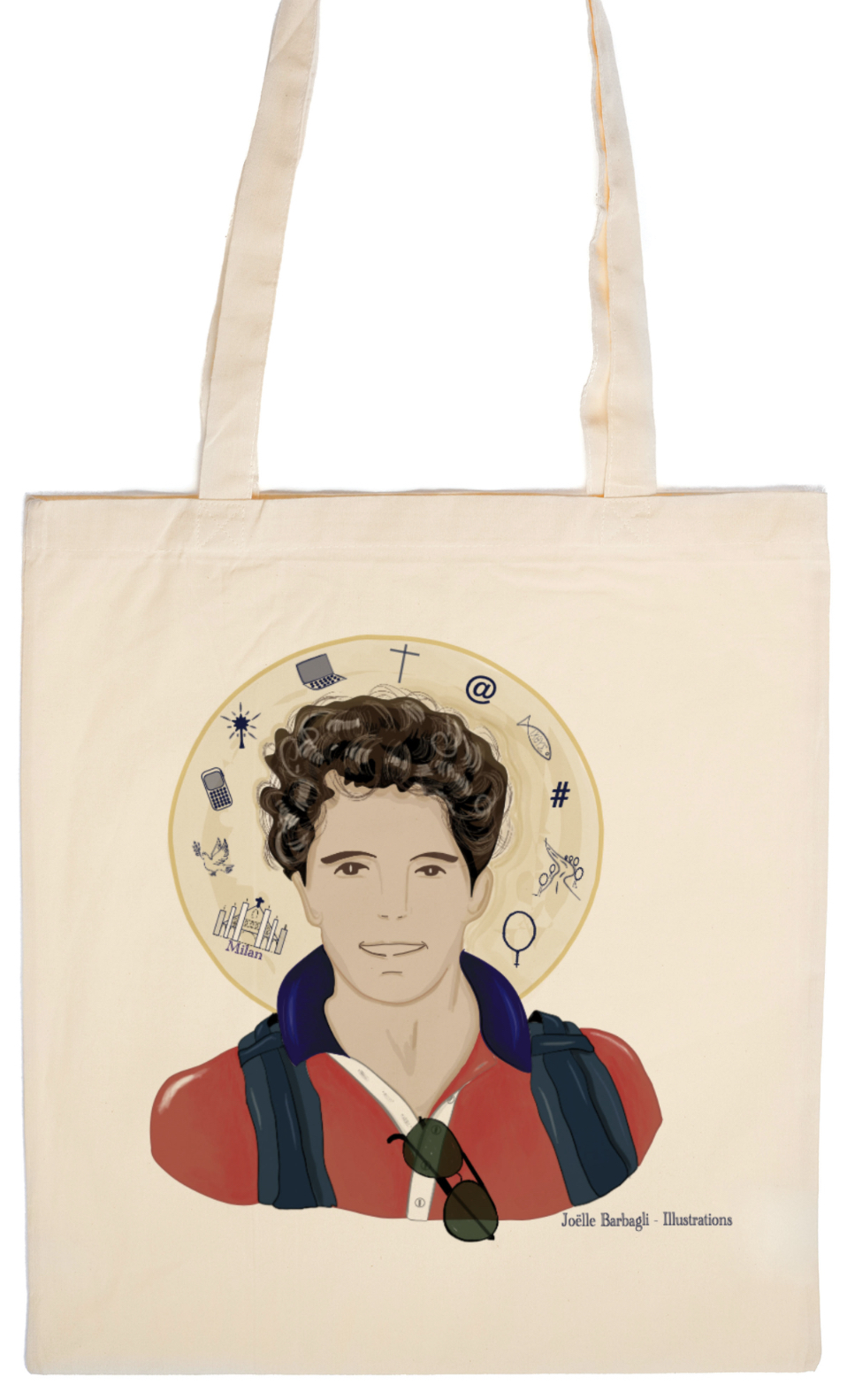 Sac soufflet Carlo Acutis auréole JB