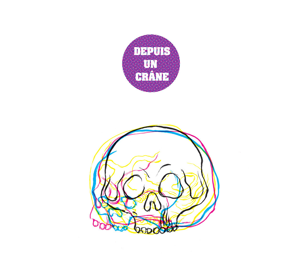 Depuis un crâne