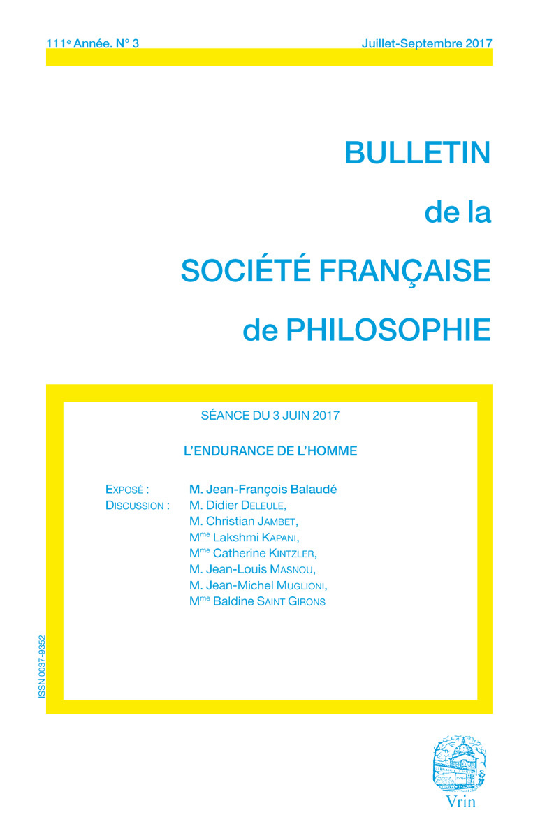 L'ENDURANCE DE L'HOMME