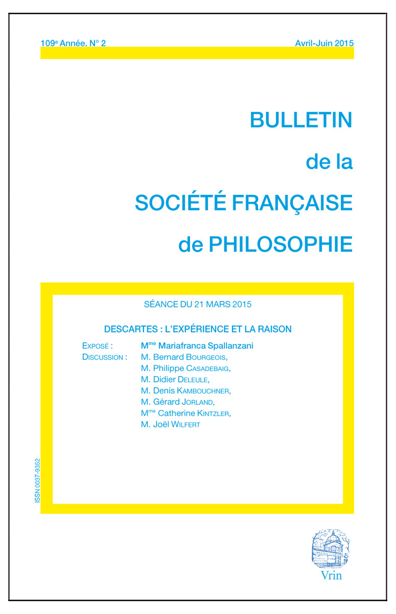 DESCARTES L'EXPERIENCE ET LA RAISON