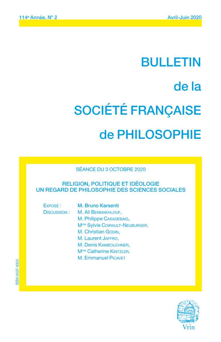 Religion, politique et idéologie Un regard de philosophie des sciences sociales