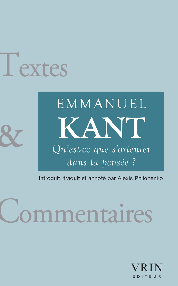 Qu'est-ce que s'orienter dans la pensée?