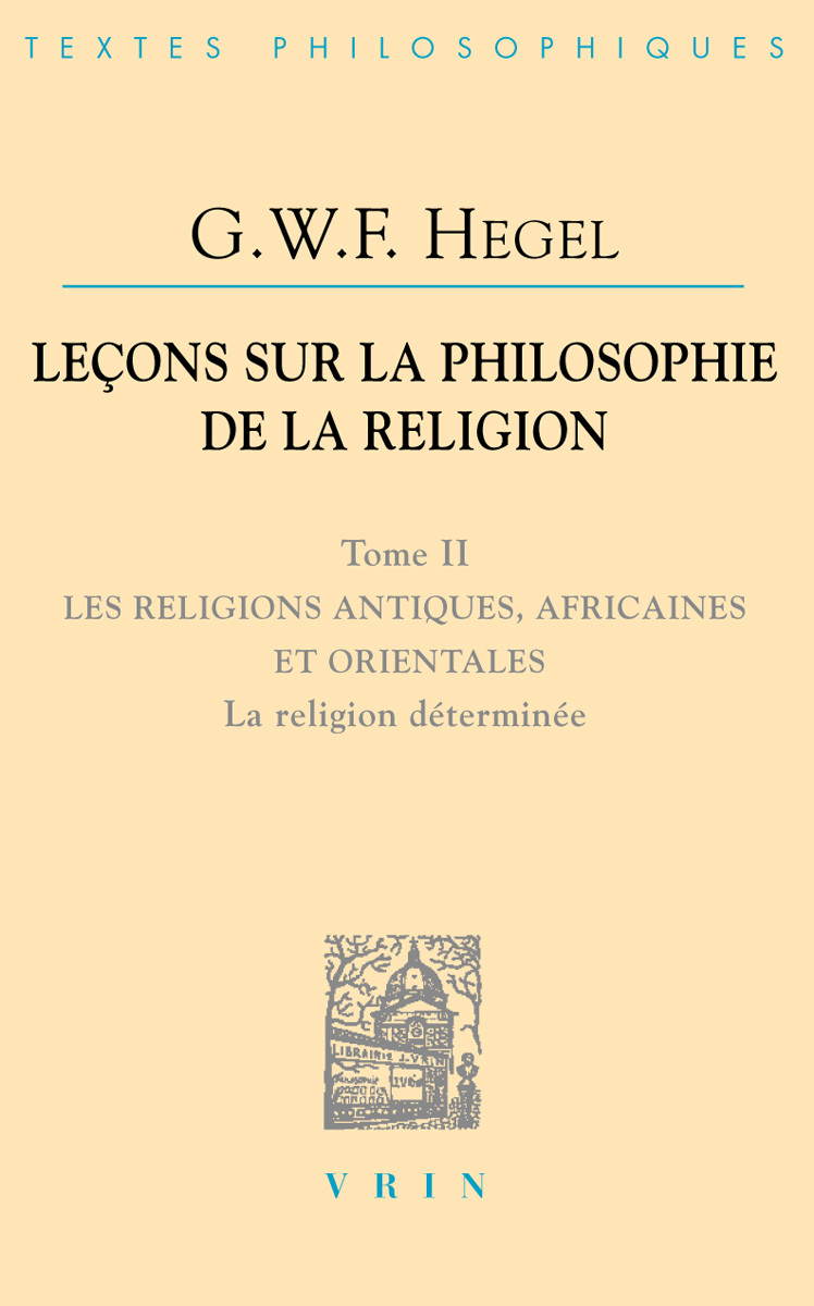 Leçons sur la philosophie de la religion