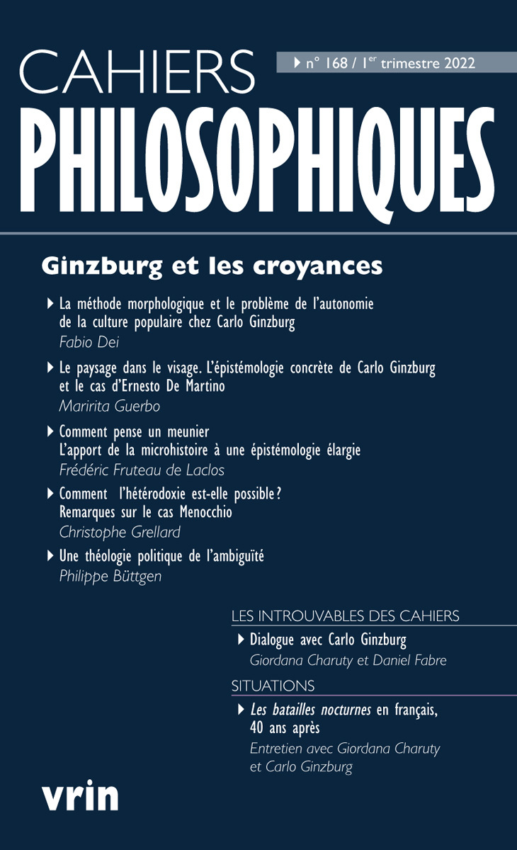Ginzburg et les croyances