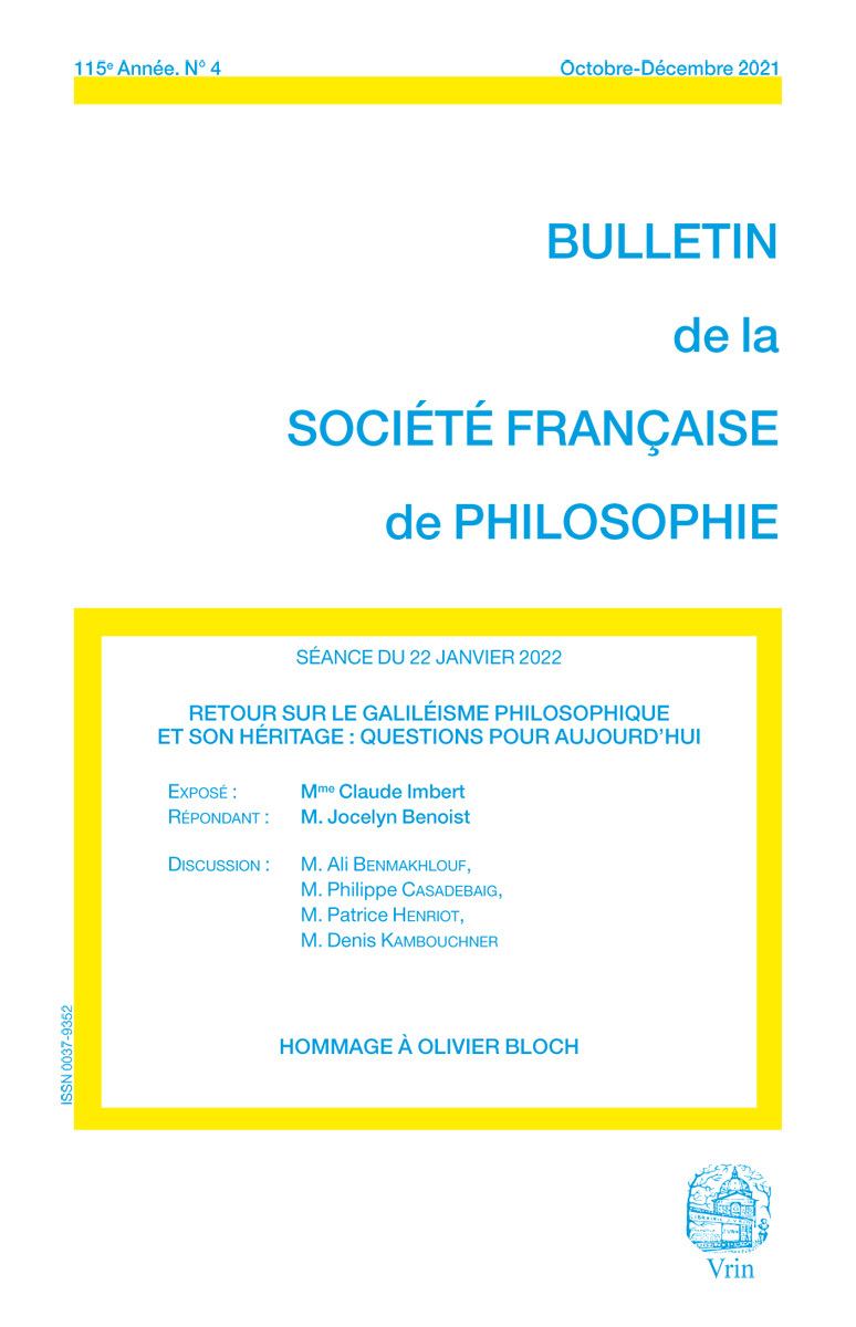 Retour sur le galiléisme philosophique et son héritage