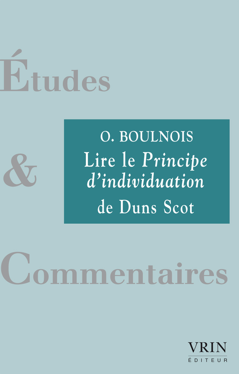 Lire le Principe d'individuation de Duns Scot