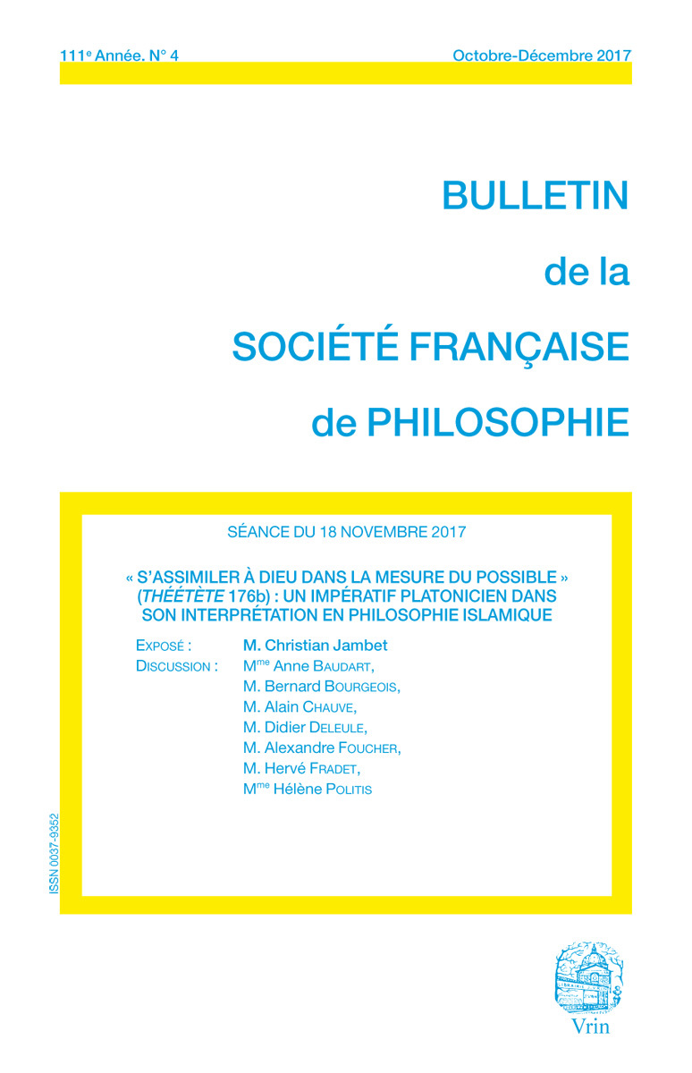 S ASSIMILER A DIEU DANS LA MESURE DU POSSIBLE (THEETETE 176B) IMPERATIF PLATONICIEN