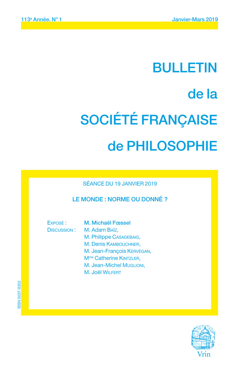 LE MONDE NORME OU DONNE?