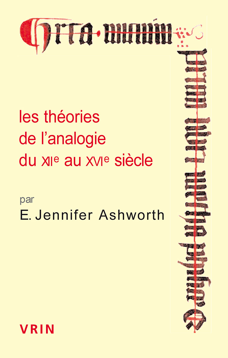 Les théories de l'analogie du XIIe au XVIe siècle