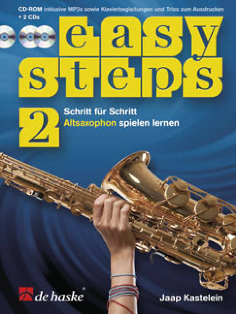 EASY STEPS 2 ALTSAXOPHON - SCHRITT FUR SCHRITT ALTSAXOPHON SPIELEN LERNEN - RECUEIL ET MEDIAS