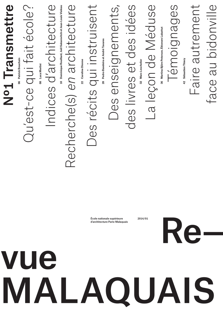 Re-vue Malaquais n°1