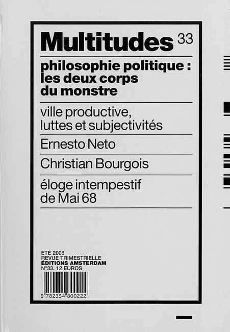 Multitudes N°33 / Monstruosite Politique