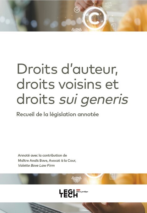 Droit d'auteur, droits voisins et droits sui generis