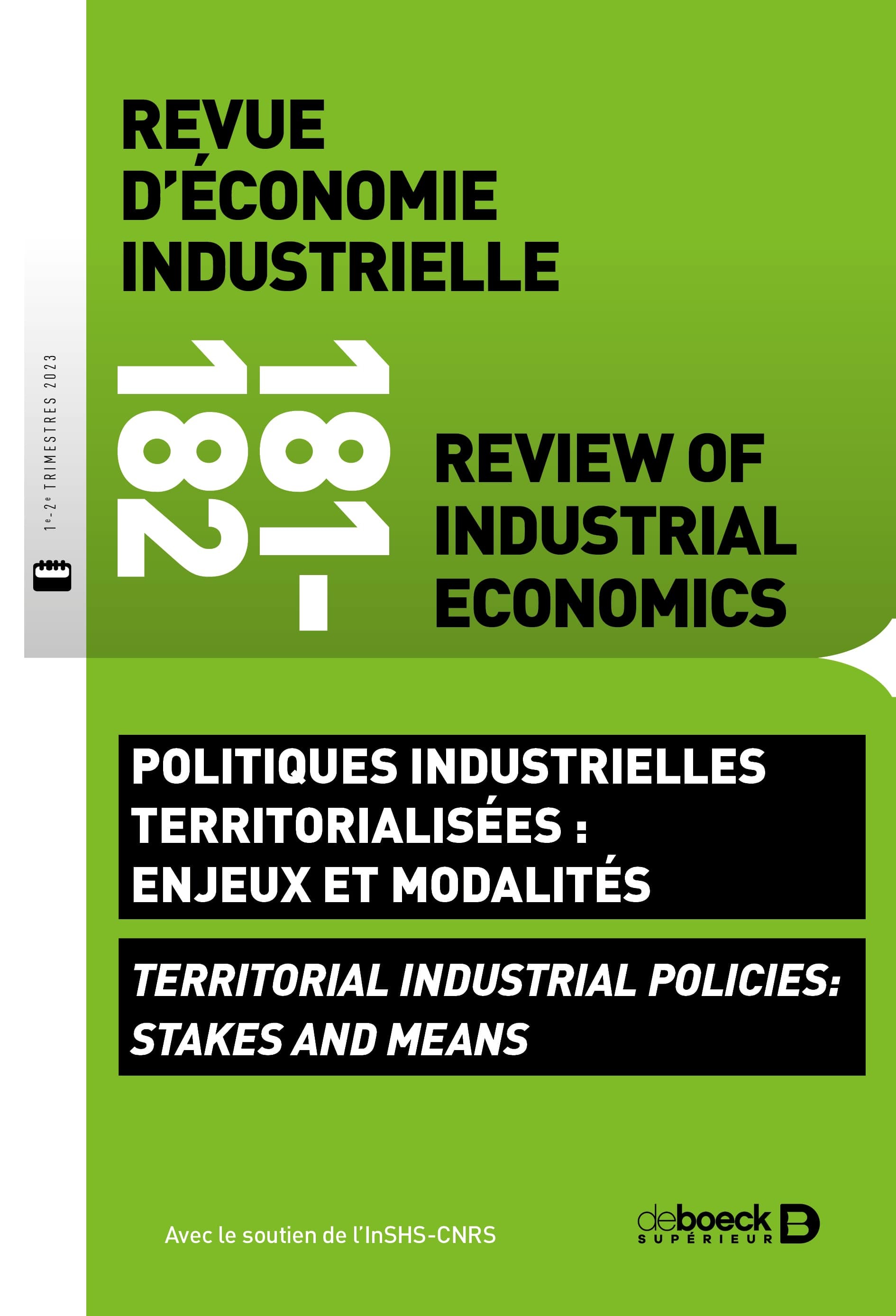 REI n° 181-182 - POLITIQUES INDUSTRIELLES TERRITORIALISÉES : ENJEUX ET MODALITÉS