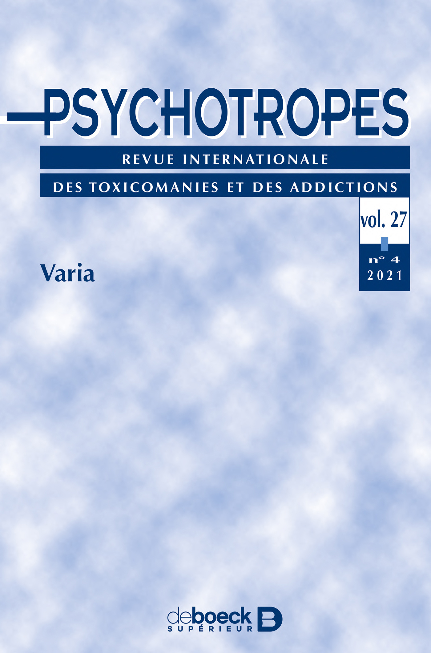 Psychotropes 2021/4 - Varia