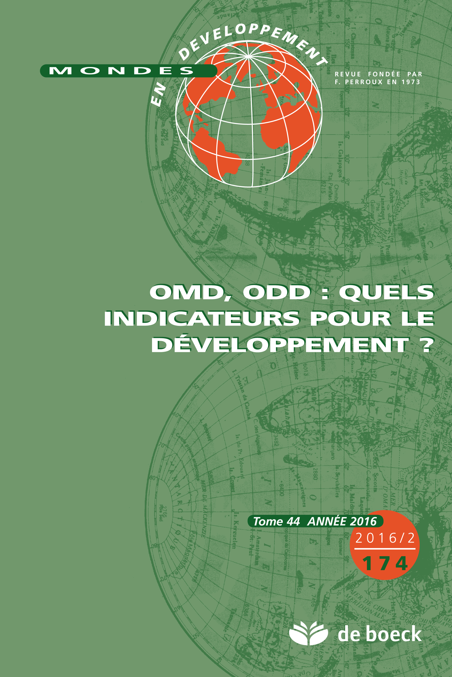 Mondes en développement 2016/2 - 174 - OMD, ODD : QUELS INDICATEURS POUR LE DÉVELOPPEMENT ?