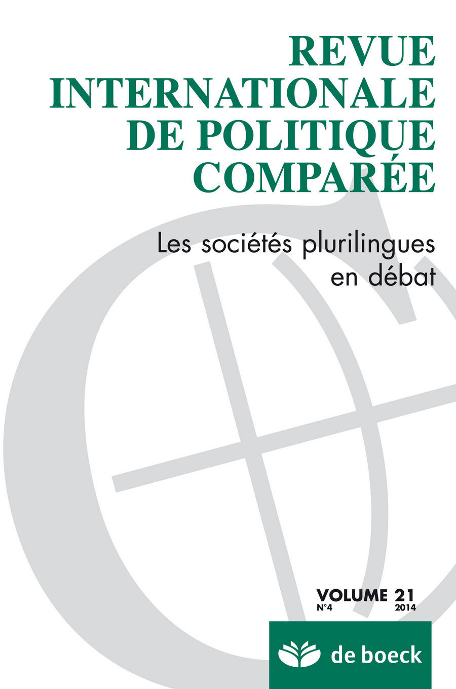 REVUE INTERNATIONALE DE POLITIQUE COMPAREE 2014/4