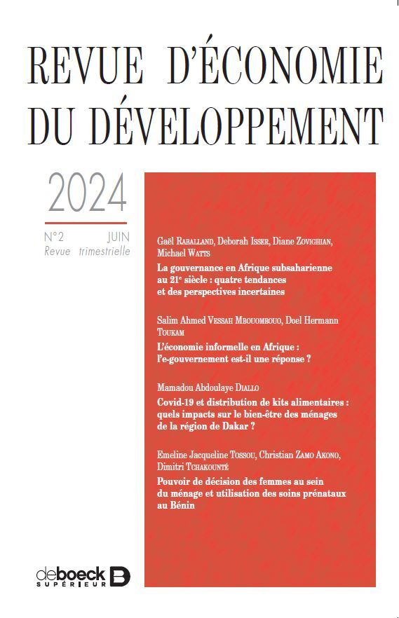 Revue d'économie du développement 2024, n°2