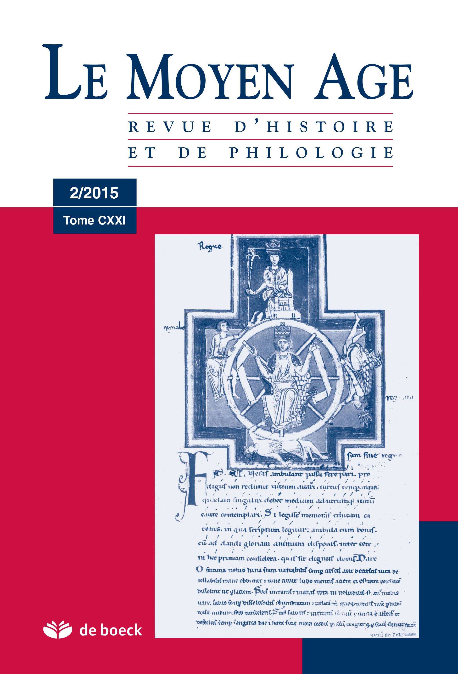 REVUE DU MOYEN AGE 2015/2 T.CXXI