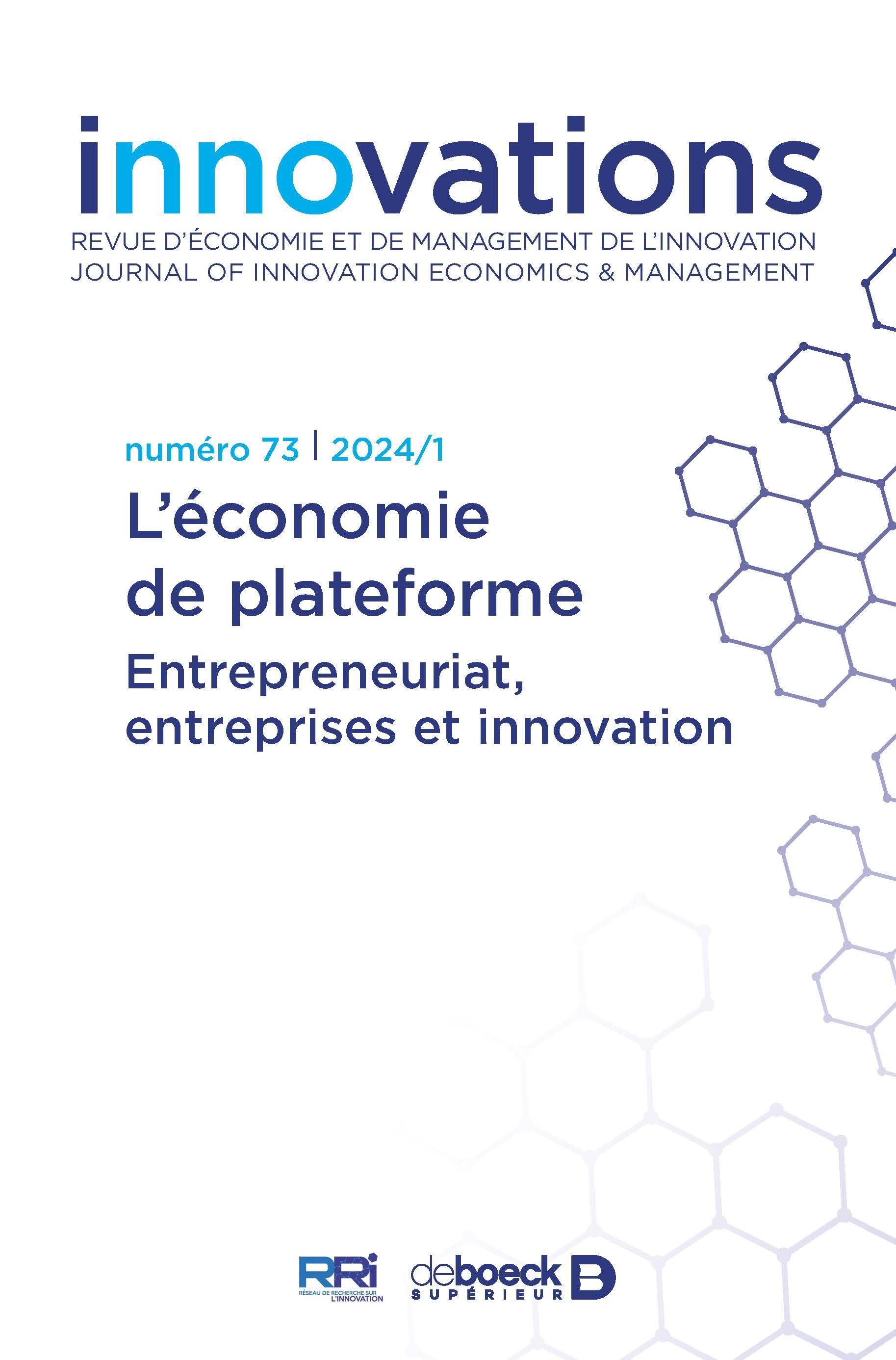 Innovations n° 73 - L’économie de plateforme. Entrepreneuriat, entreprises et innovation