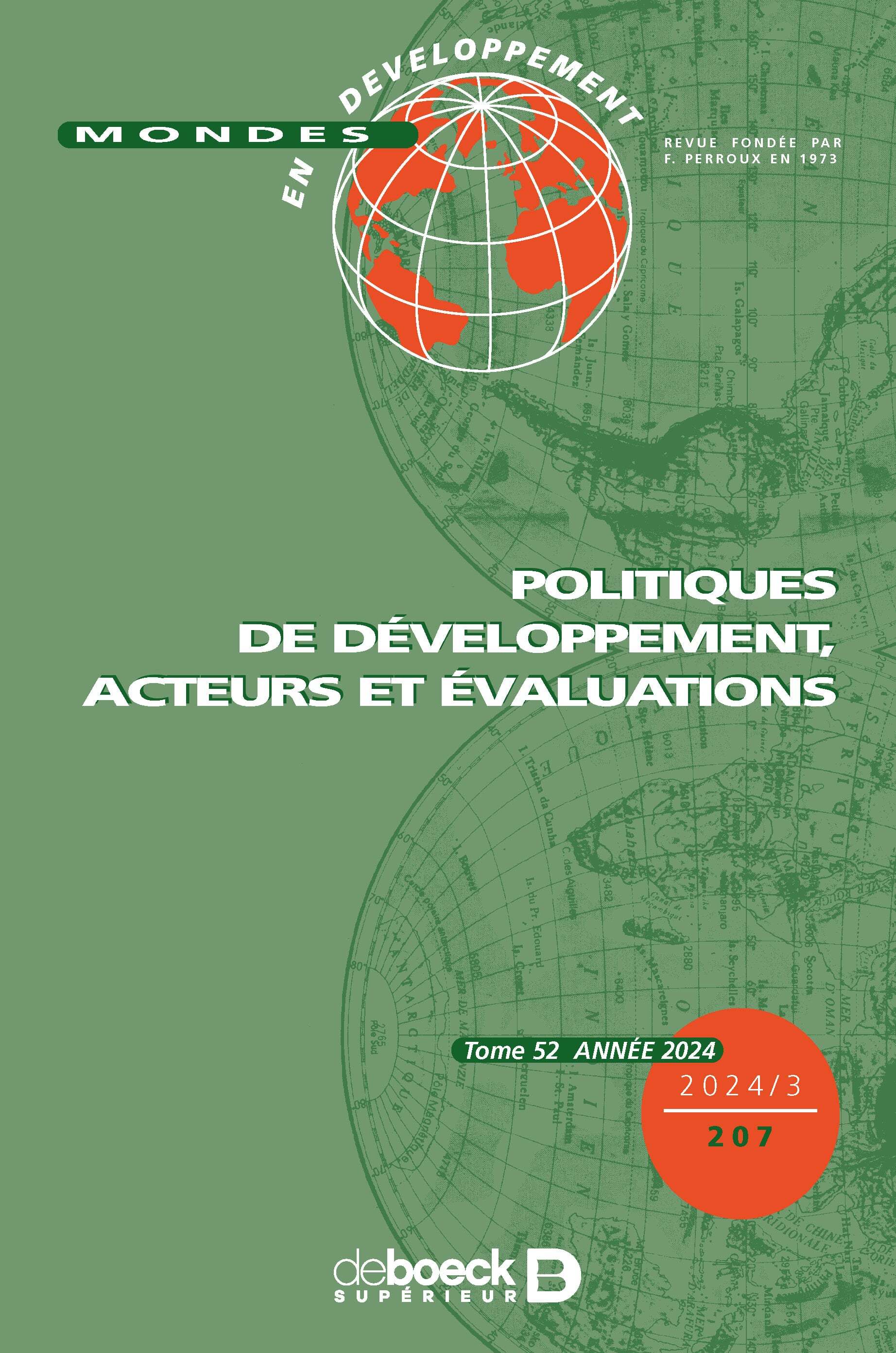 Mondes en développement n° 207 - POLITIQUES DE DÉVELOPPEMENT, ACTEURS ET ÉVALUATIONS