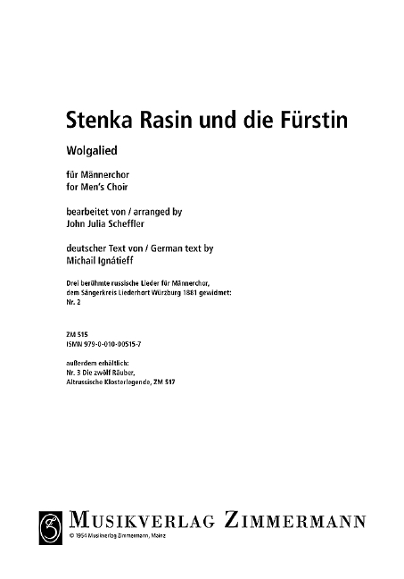 Stenka Rasin und die Fürstin