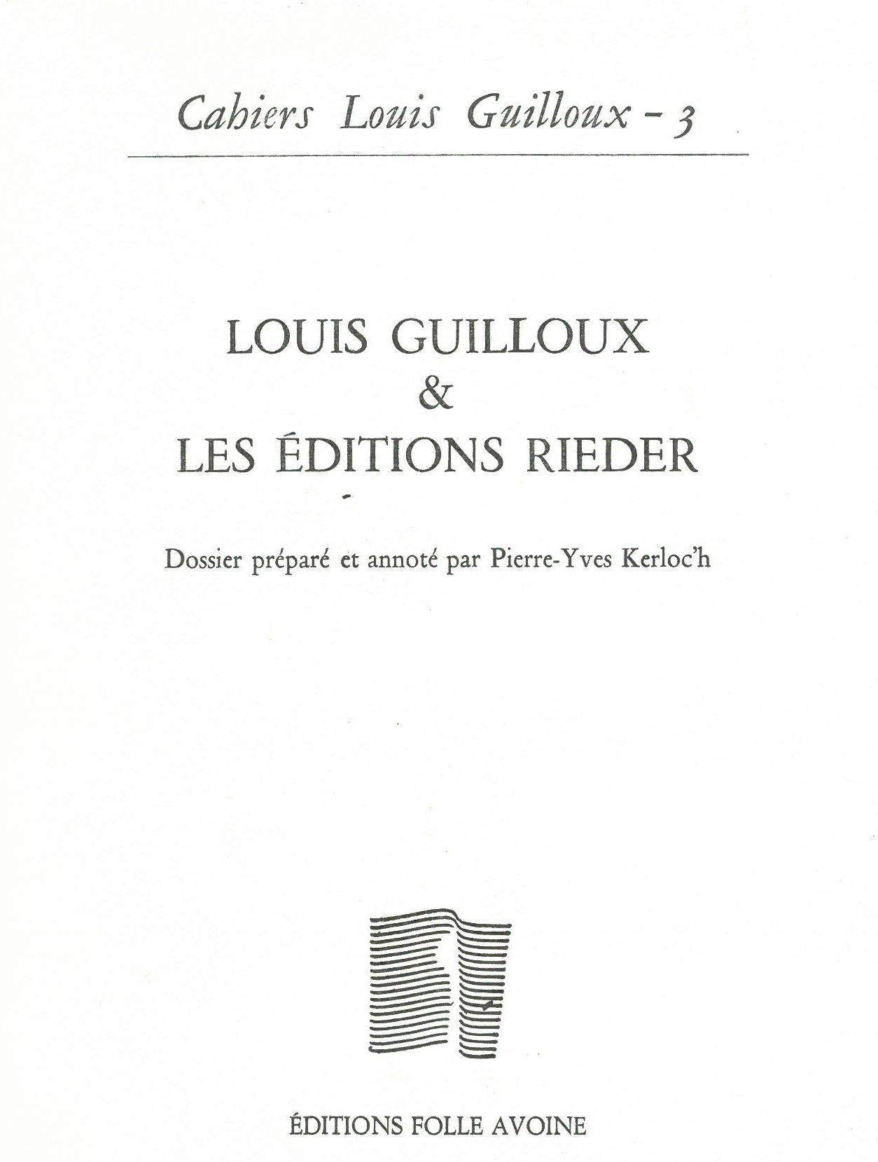 Cahier Guilloux n°3