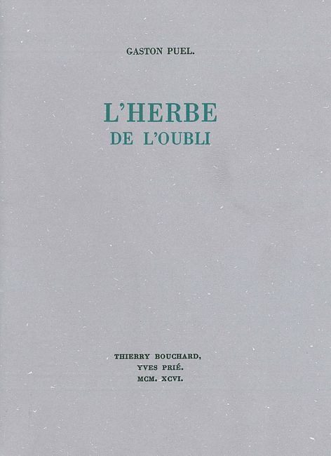 L'herbe de l'oubli