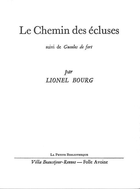 Le Chemin des écluses