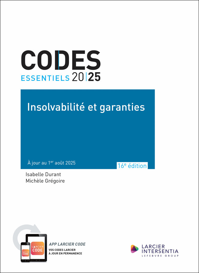 Code essentiel - Insolvabilité et garanties 2025 - À jour au 1er août 2025