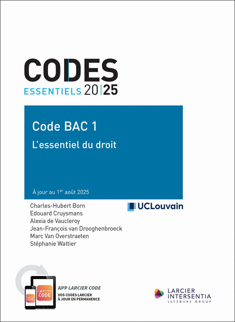 Code Bac 1 2025-2026 - L'essentiel du droit - À jour au 1er août 2025