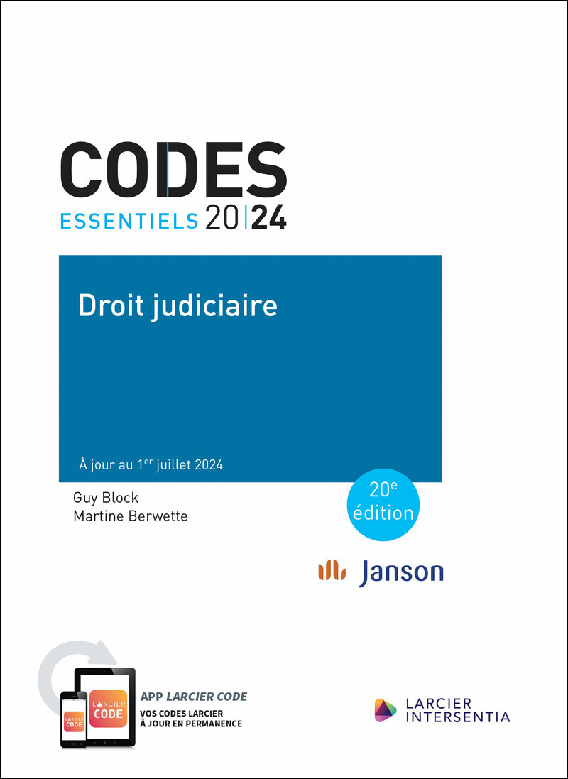 Code essentiel - Droit judiciaire 2024 - À jour au 1er juillet 2024