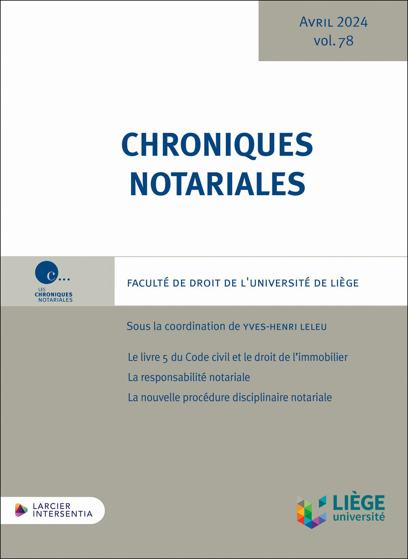Chroniques notariales - Volume 78