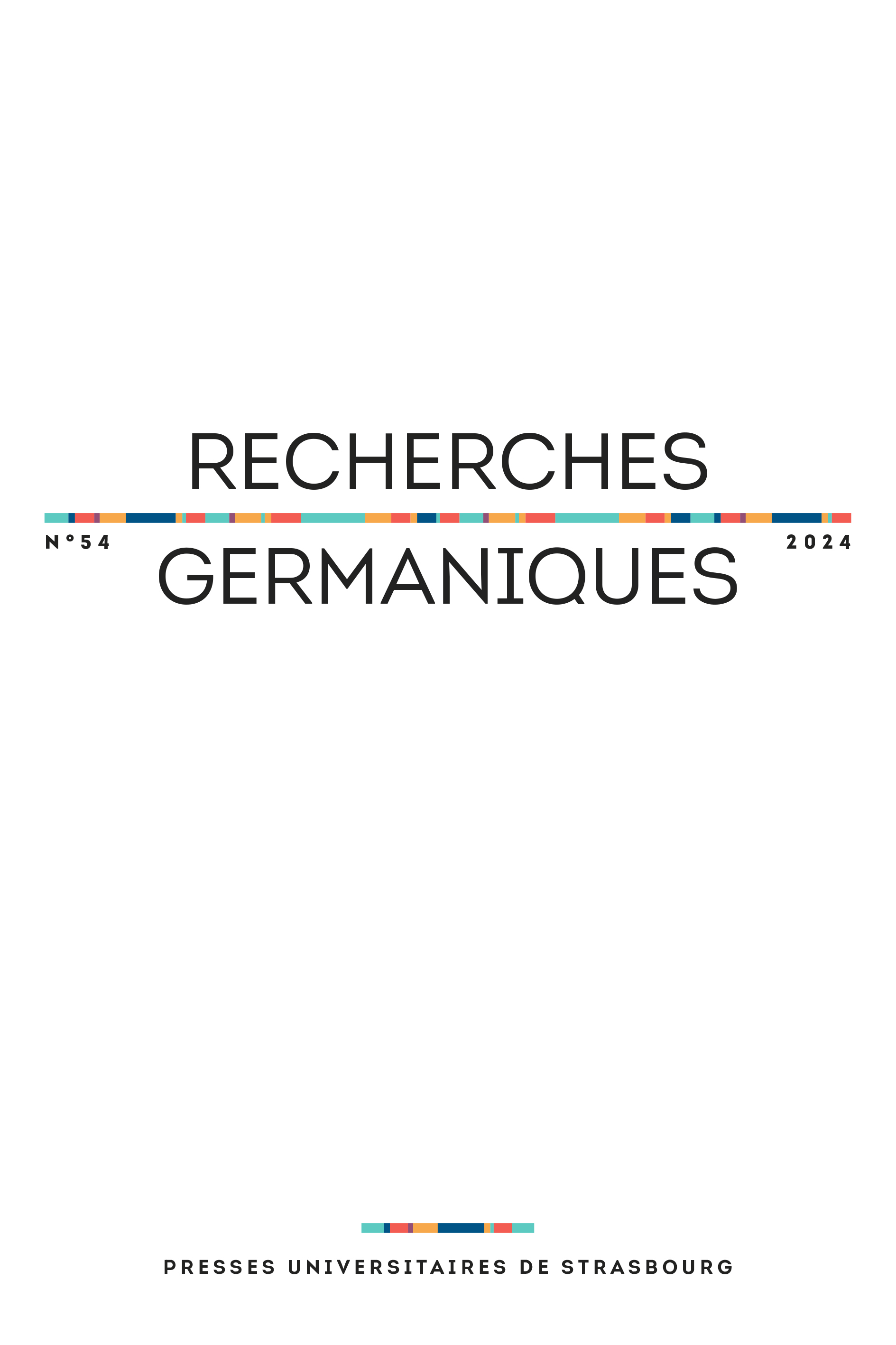 Recherches germaniques n° 54/2024 - Varia 