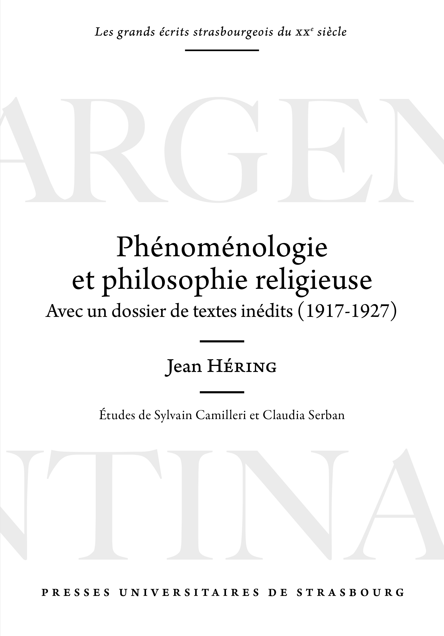 Phénoménologie et philosophie religieuse