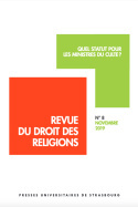 Revue du droit des religions n° 8/2019 - quel statut pour les ministres du cul