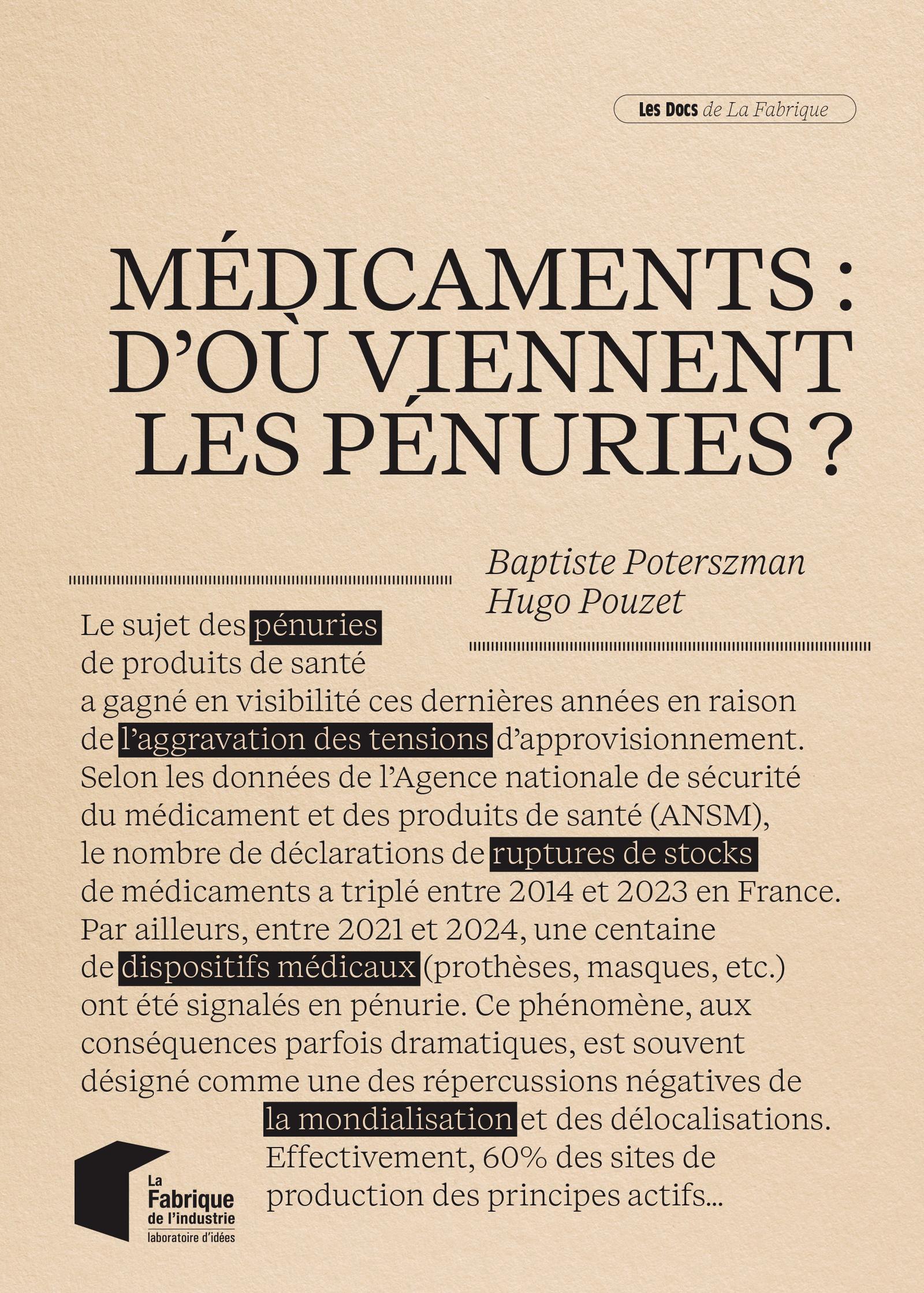 Médicaments : d'où viennent les pénuries?