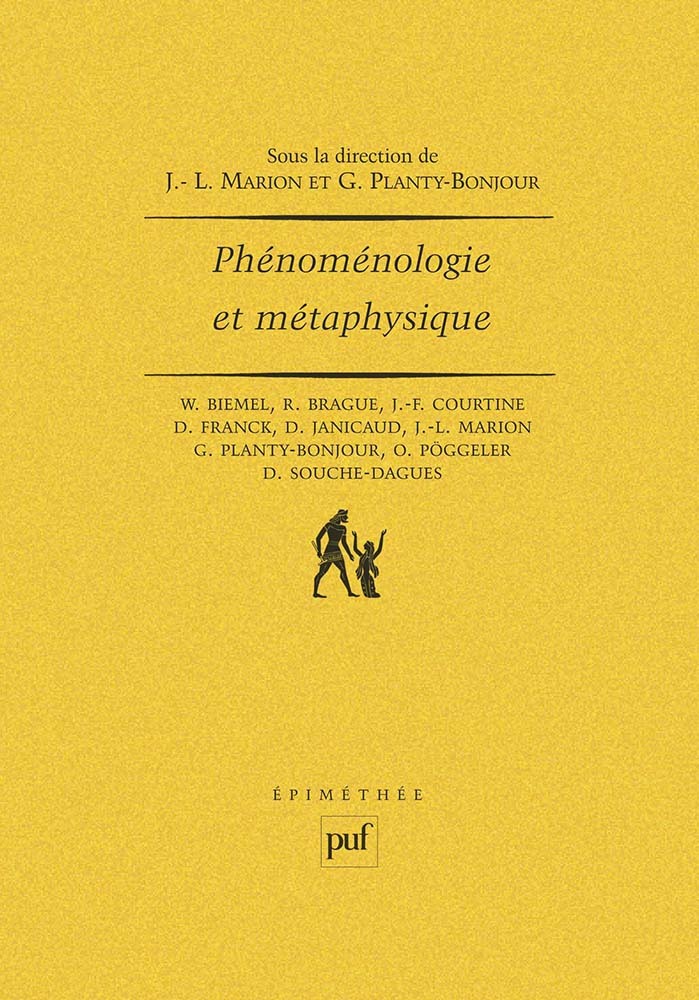 Phénoménologie et métaphysique