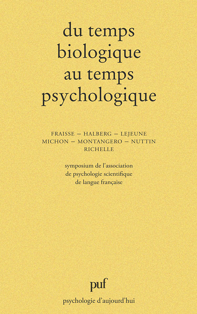 Du temps biologique au temps psychol.