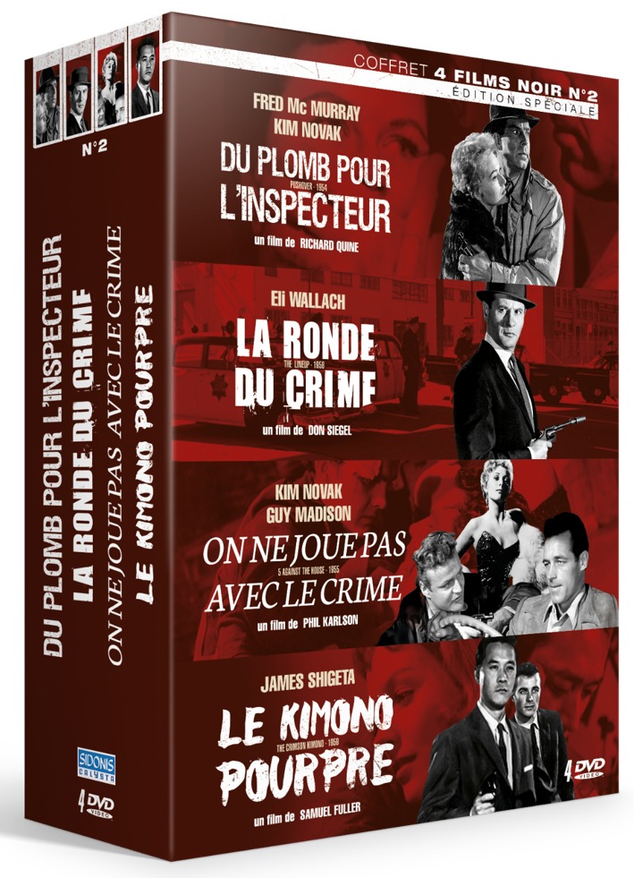 FILM NOIR 2 : PLOMB POUR INSPECTEUR + RONDE DU CRIME + KIMONO POURPRE + ON NE JOUE PAS AVEC LE CRIME