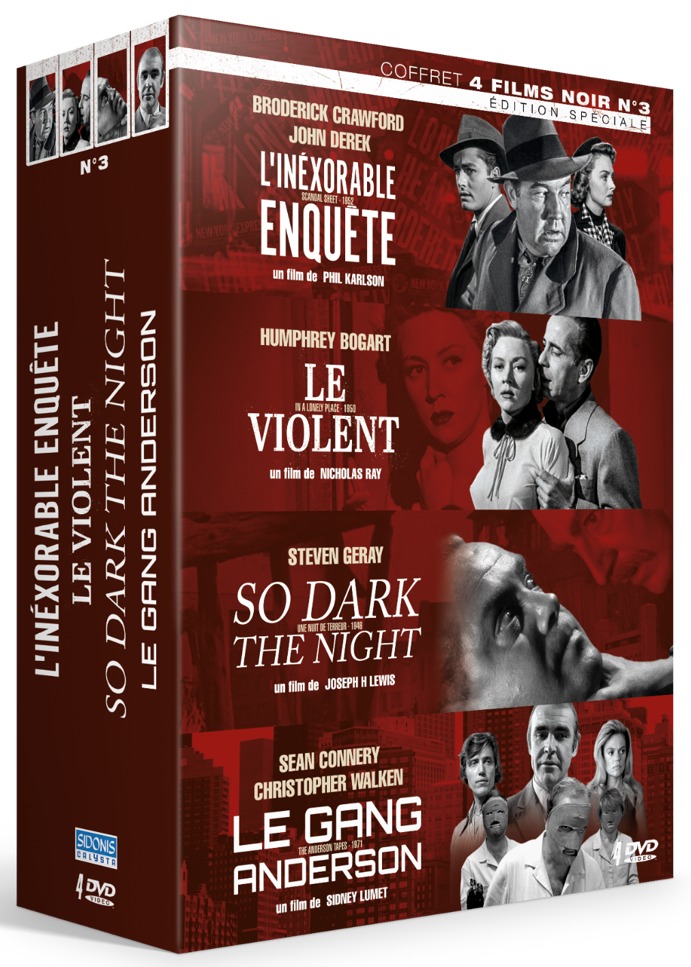 FILMS NOIRS VOL.3 : L INEXORABLE ENQUETE + LE GANG ANDERSON + LE VIOLENT + SO DARK THE NIGHT