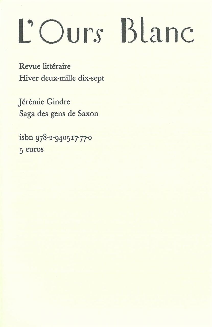 Saga des Gens de Saxon