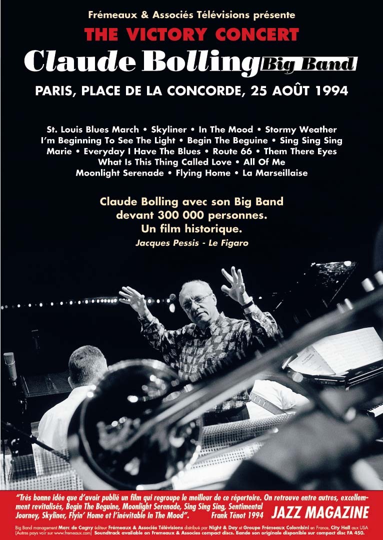 THE VICTORY CONCERT CLAUDE BOLLING BIG BAND DVD VIDEO NTSC