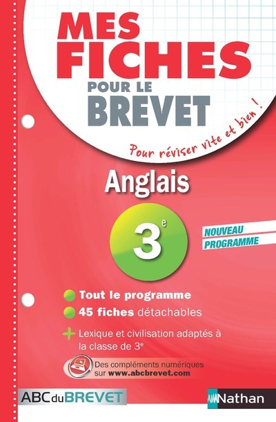 Mes fiches pour le Brevet Anglais 3e