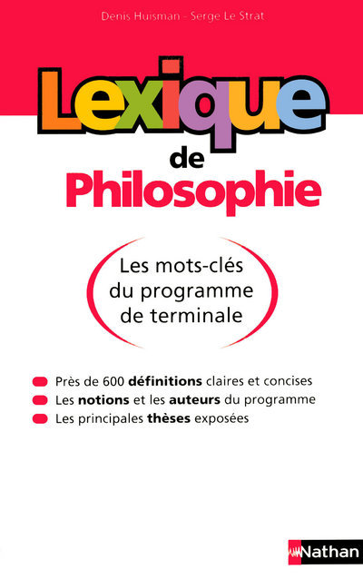 LEXIQUE DE PHILOSOPHIE - PETITES REFERENCES