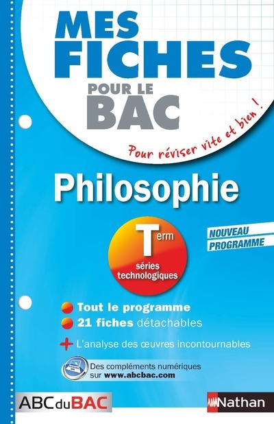 Mes fiches ABC du BAC Philosophie Term Séries technologiques