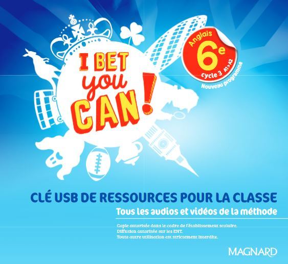 I Bet You Can! Anglais 6e (2017) - Clé USB ressources classe